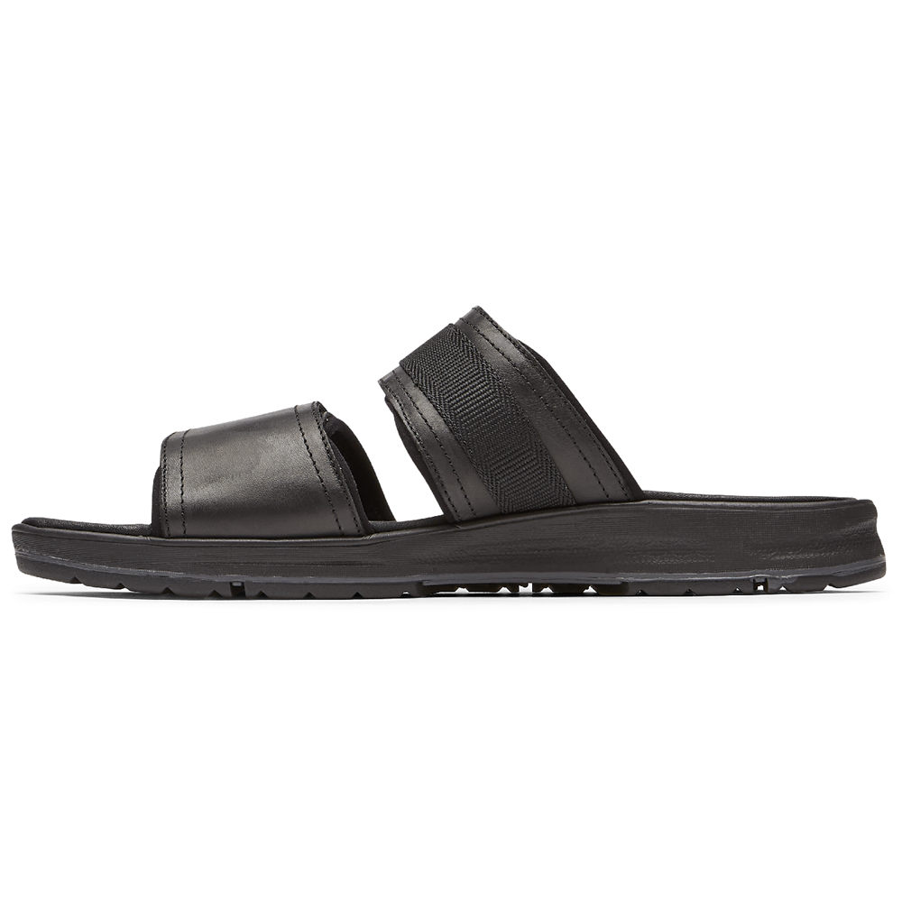 Rockport Mens Slides Black - Lucky Bay Dress - UK 903-FSNWQU